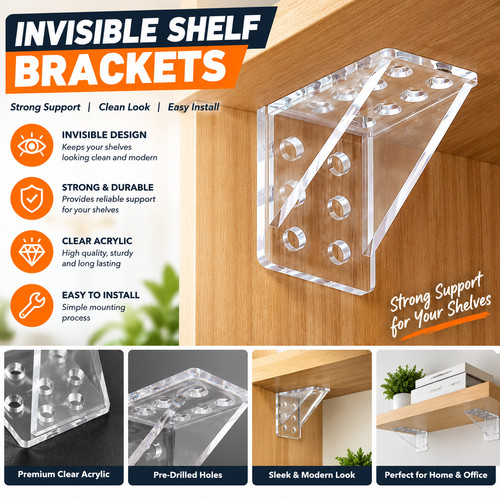 Adhesive shelf support - adhesive,