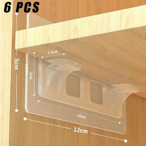 Adhesive shelf support - support, pegs