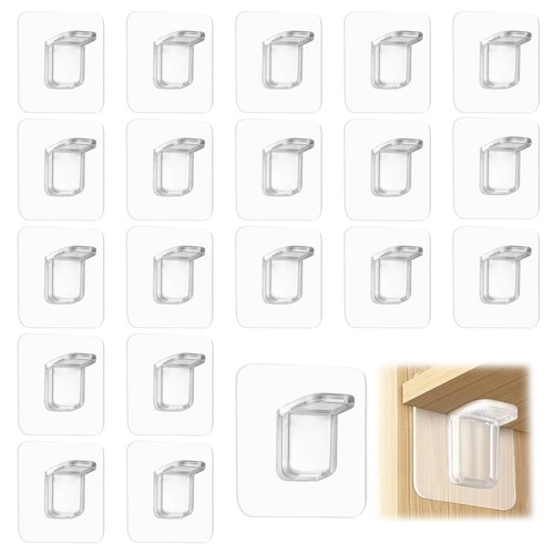 20pc adhesive shelf brackets - adhesive,